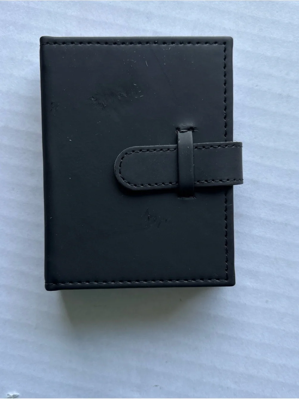 Prestige Black Leather Card & Photo Holder for Men